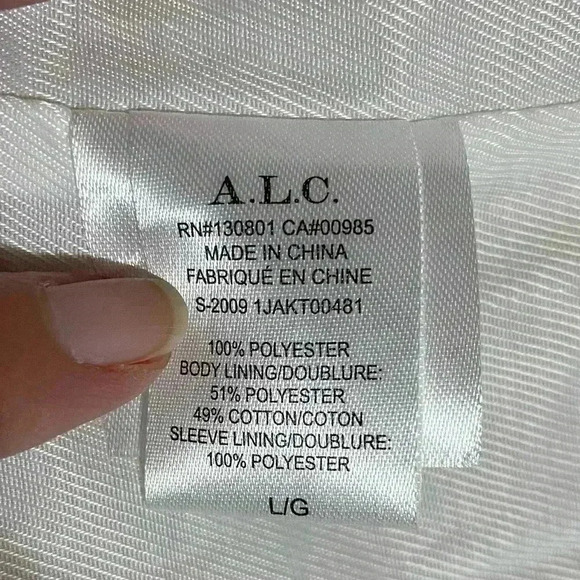 A.L.C Women’s Large Caramel Patchwork Patterned Stanley Faux Shearling Coat NWT - Picture 10 of 11